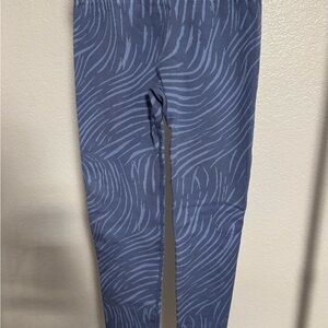 Elegant Blue Patterned Women's Leggings